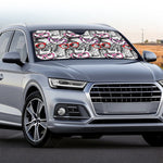Owl With Glasses Pattern Print Car Windshield Sun Shade