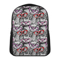 Owl With Glasses Pattern Print Casual Backpack