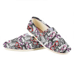 Owl With Glasses Pattern Print Casual Shoes