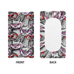 Owl With Glasses Pattern Print Changing Pad Cover