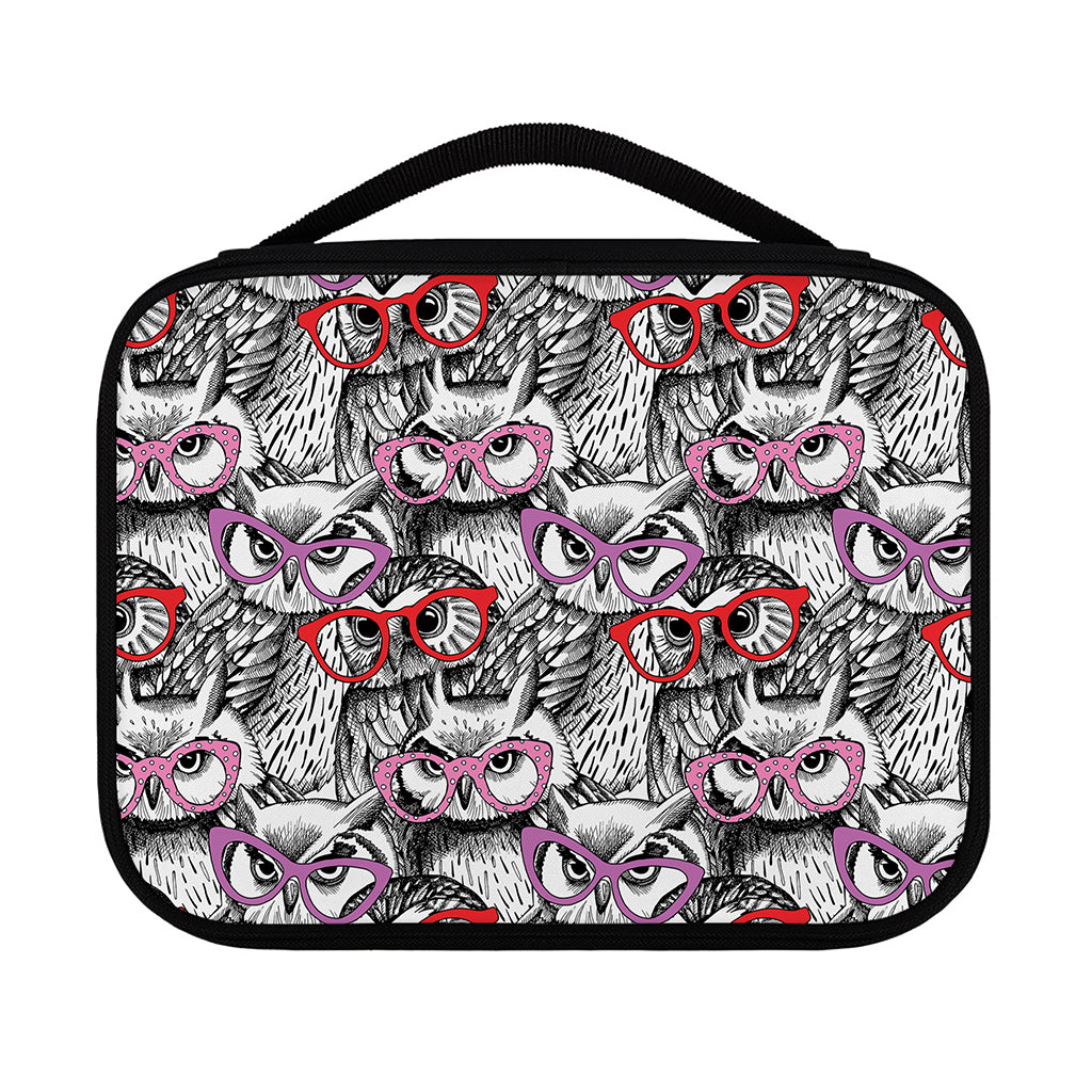 Owl With Glasses Pattern Print Classic Bible Case