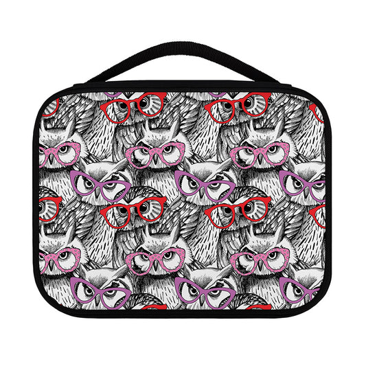 Owl With Glasses Pattern Print Classic Bible Case