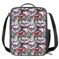 Owl With Glasses Pattern Print Crossbody Lunch Bag