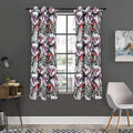 Owl With Glasses Pattern Print Grommet Curtain Panels