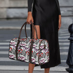 Owl With Glasses Pattern Print Duffle Bag