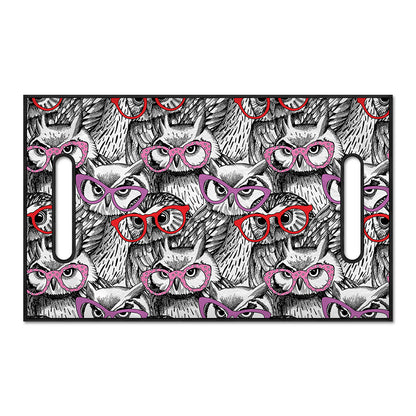 Owl With Glasses Pattern Print Golf Cart Seat Cover