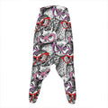 Owl With Glasses Pattern Print Hammer Pants