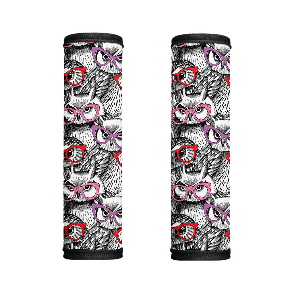 Owl With Glasses Pattern Print Handle Covers