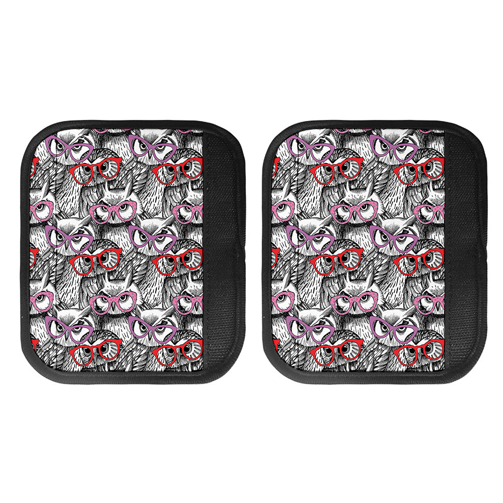 Owl With Glasses Pattern Print Handle Covers
