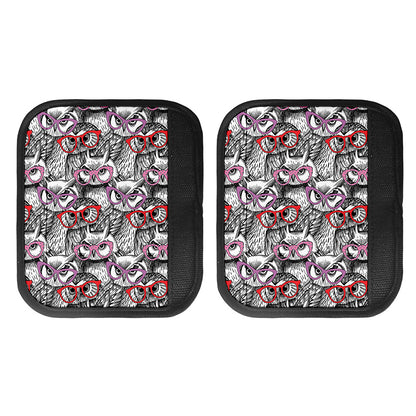 Owl With Glasses Pattern Print Handle Covers