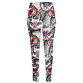 Owl With Glasses Pattern Print High-Waisted Pocket Leggings