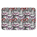 Owl With Glasses Pattern Print Indoor Door Mat