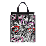 Owl With Glasses Pattern Print Insulated Lunch Tote