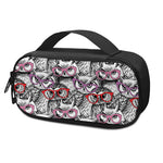 Owl With Glasses Pattern Print Insulin Cooler Travel Case