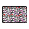 Owl With Glasses Pattern Print Kitchen Mat