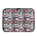 Owl With Glasses Pattern Print Laptop Sleeve