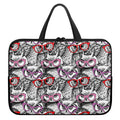 Owl With Glasses Pattern Print Laptop Sleeve With Handle