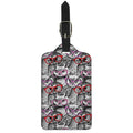 Owl With Glasses Pattern Print Luggage Tag