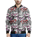 Owl With Glasses Pattern Print Men's Bomber Jacket
