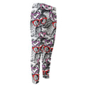 Owl With Glasses Pattern Print Men's Compression Pants