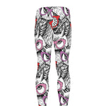 Owl With Glasses Pattern Print Men's leggings