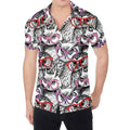 Owl With Glasses Pattern Print Men's Shirt
