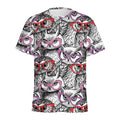 Owl With Glasses Pattern Print Men's Athletic T-Shirt
