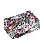 Owl With Glasses Pattern Print Rectangle Tissue Box Cover