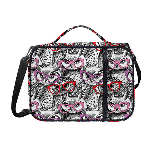Owl With Glasses Pattern Print Shoulder Strap Bible Bag