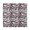 Owl With Glasses Pattern Print Silk Bandana
