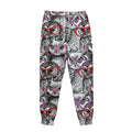 Owl With Glasses Pattern Print Sweatpants