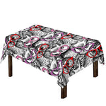 Owl With Glasses Pattern Print Tablecloth