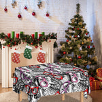 Owl With Glasses Pattern Print Tablecloth