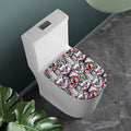 Owl With Glasses Pattern Print Toilet Lid Cover