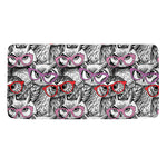 Owl With Glasses Pattern Print Towel
