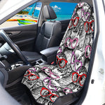 Owl With Glasses Pattern Print Waterproof Car Seat Cover