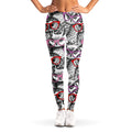 Owl With Glasses Pattern Print Women's Leggings