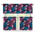 Paisley And Floral Pattern Print 3 Piece Kitchen Curtains