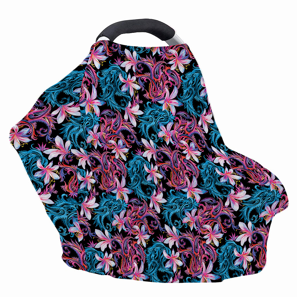 Paisley And Floral Pattern Print Baby Seat Cover