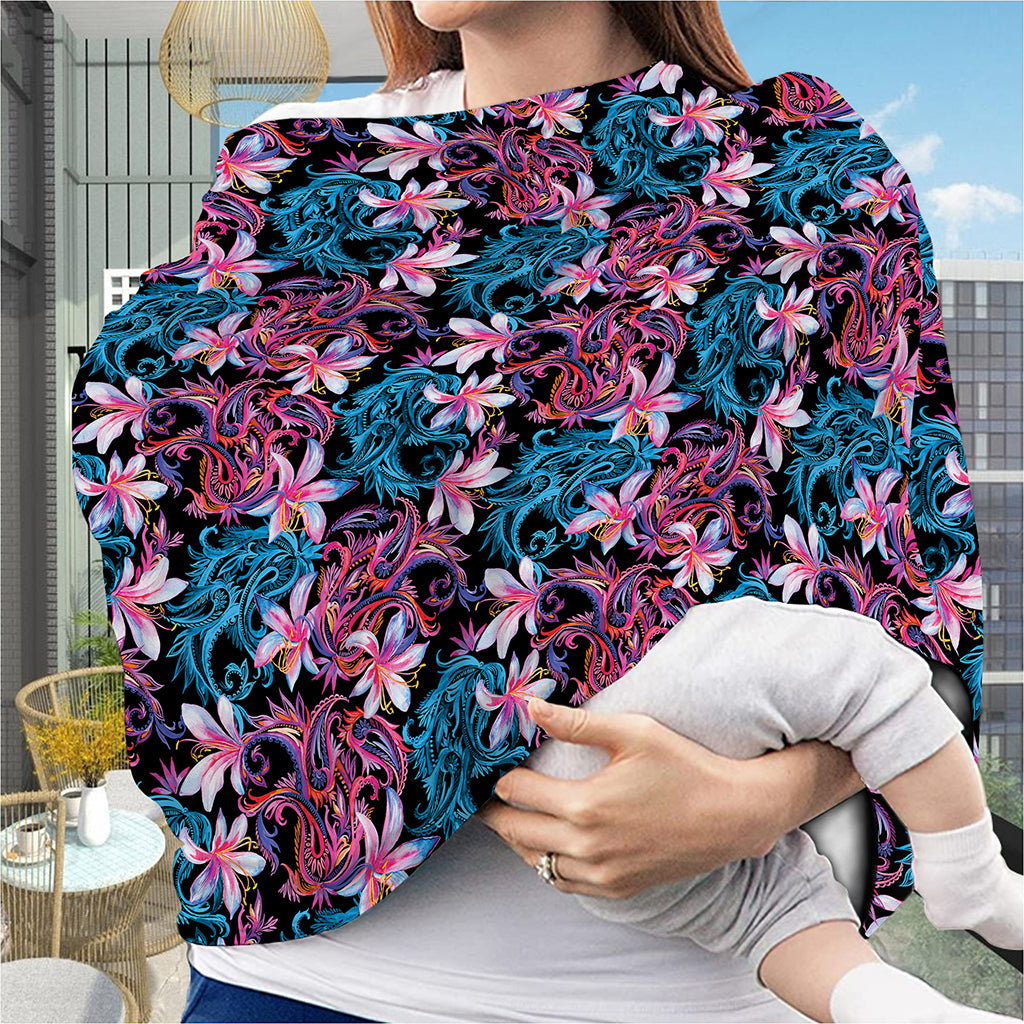 Paisley And Floral Pattern Print Baby Seat Cover