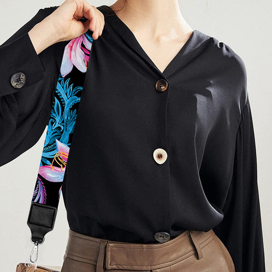 Paisley And Floral Pattern Print Bag Strap