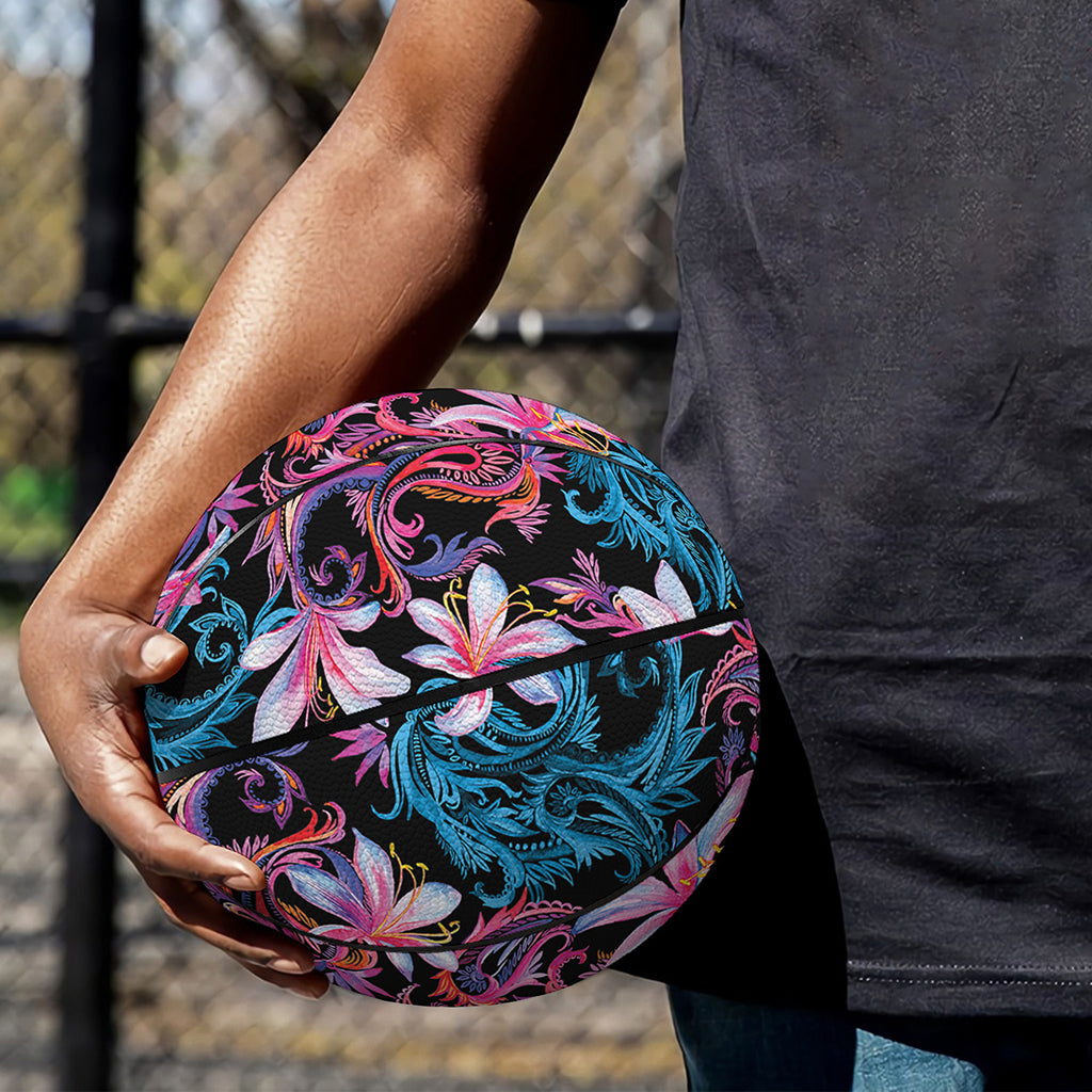Paisley And Floral Pattern Print Basketball