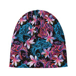 Paisley And Floral Pattern Print Beanie