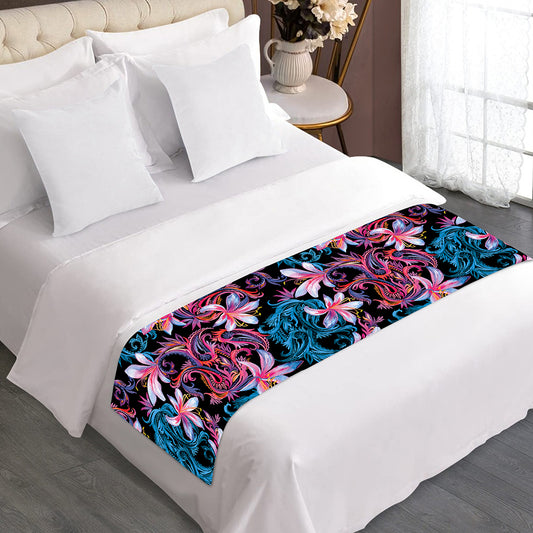 Paisley And Floral Pattern Print Bed Runner