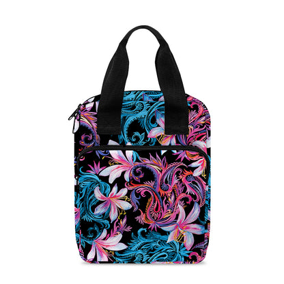Paisley And Floral Pattern Print Bible Tote Bag