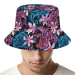 Paisley And Floral Pattern Print Bucket Hat
