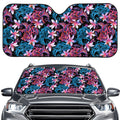 Paisley And Floral Pattern Print Car Windshield Sun Shade