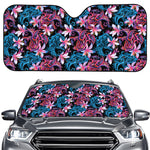 Paisley And Floral Pattern Print Car Windshield Sun Shade
