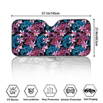 Paisley And Floral Pattern Print Car Windshield Sun Shade