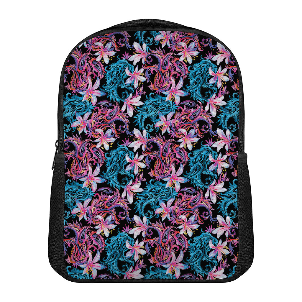 Paisley And Floral Pattern Print Casual Backpack